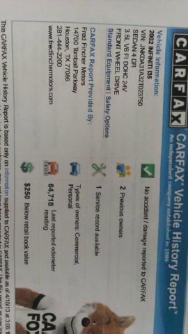 2002 Infiniti I35 Coupe