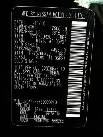 2011 Infiniti QX56 Ram 3500 Diesel 2-WD