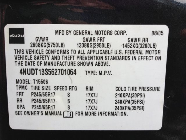 2006 Isuzu Ascender 4d Sedan GLS (V6)