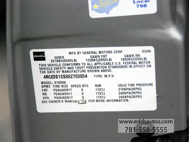 2006 Isuzu Ascender RAM AIR WS6