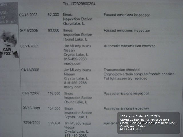 1999 Isuzu Rodeo Touring W/nav.sys