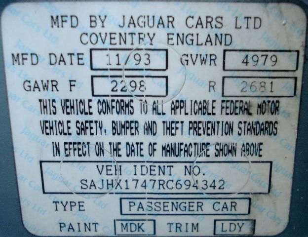 1994 JAGUAR XJ6 Unknown