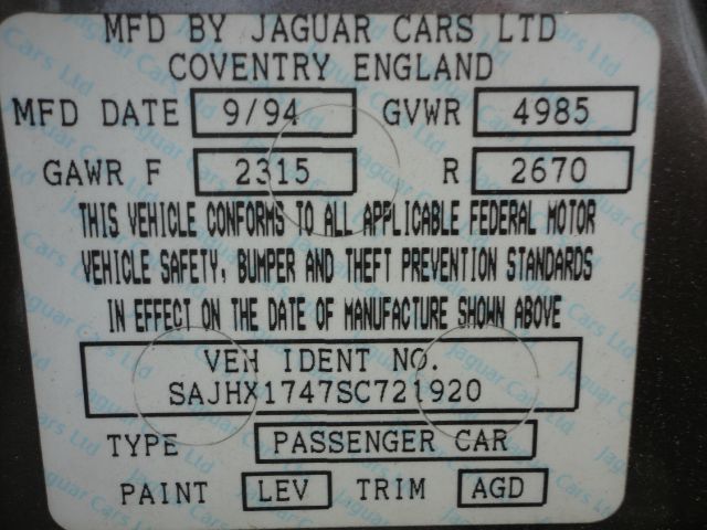 1995 JAGUAR XJ6 99A WGN GLS AUTO