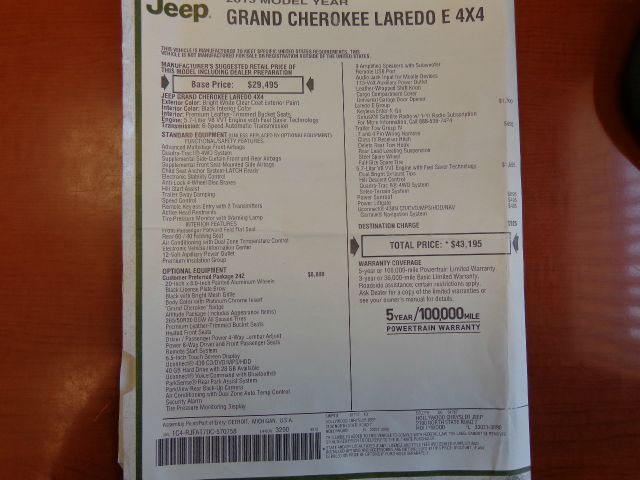 2013 Jeep Grand Cherokee CREW CAB RTL W/leather