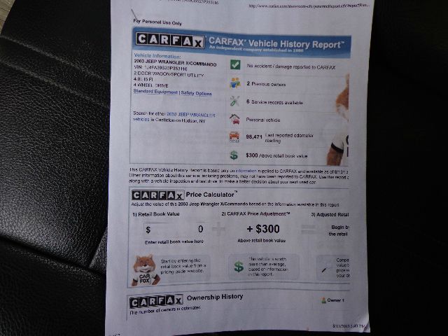 2003 Jeep Wrangler Unlimited SW2