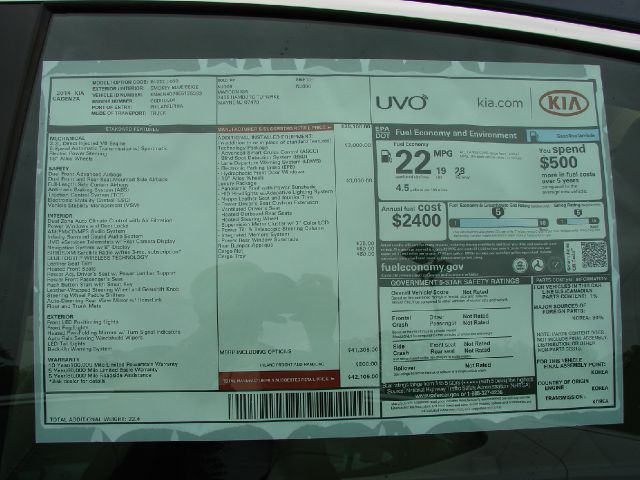 2014 Kia Cadenza Open-top