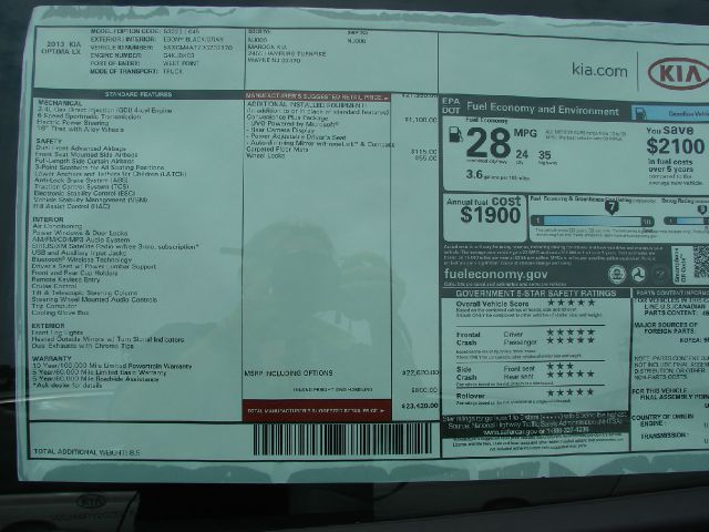 2013 Kia Optima Elk Conversion Van