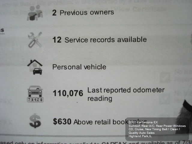 2002 Kia Sedona Open-top