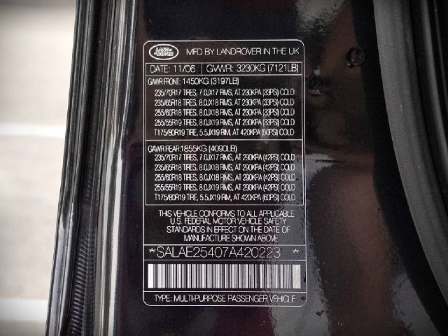 2007 Land Rover LR3 Sports Tourer AWD