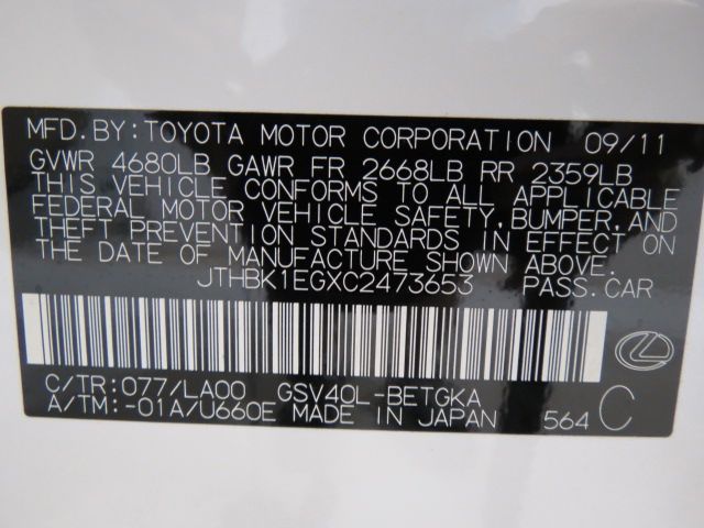 2012 Lexus ES 350 3.5tl W/tech Pkg