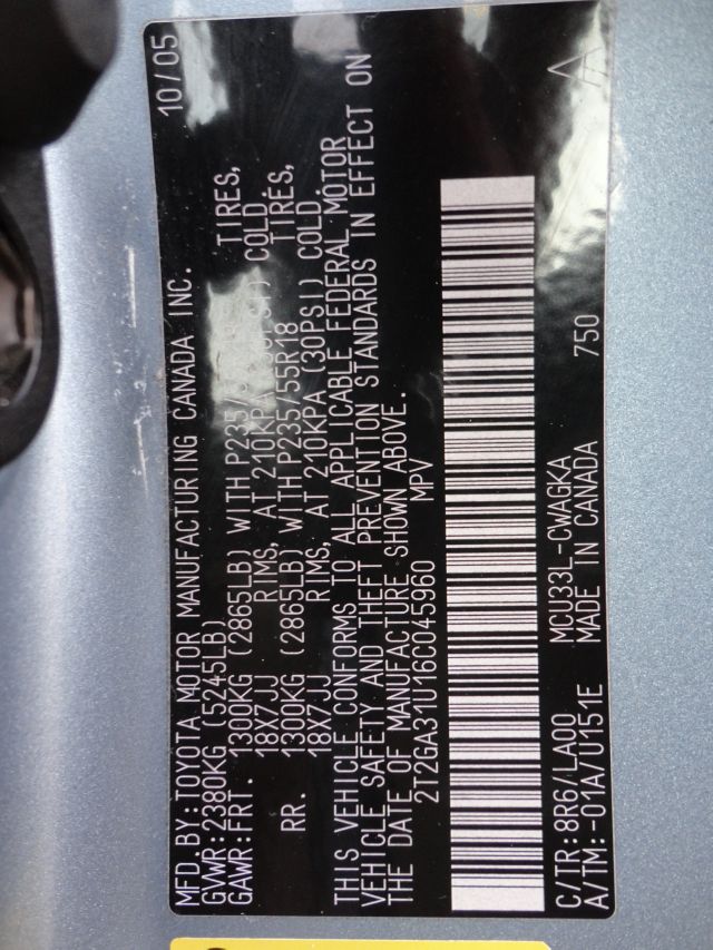 2006 Lexus RX 330 Slk55 AMG