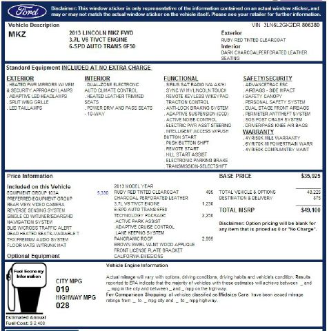 2013 Lincoln MKZ Slk55 AMG