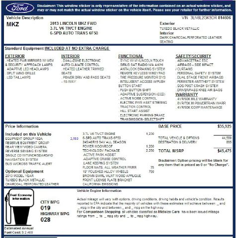 2013 Lincoln MKZ Slk55 AMG