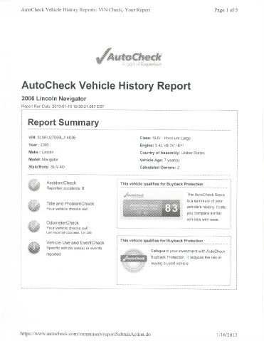 2006 Lincoln Navigator 3.8 Grand Touring Auto