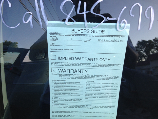 2004 Mazda Mazda6 Leather ROOF