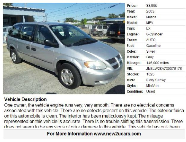 2003 Mazda MPV Elk Conversion Van