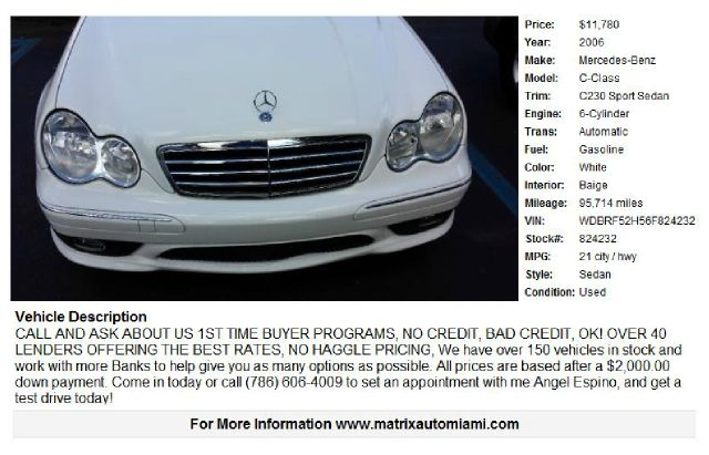 2006 Mercedes-Benz C-Class SL K-15