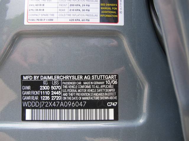 2007 Mercedes-Benz CLS Class SS Pace Car