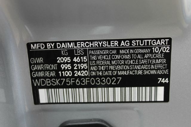 2003 Mercedes-Benz SL-Class Roadster Quattro