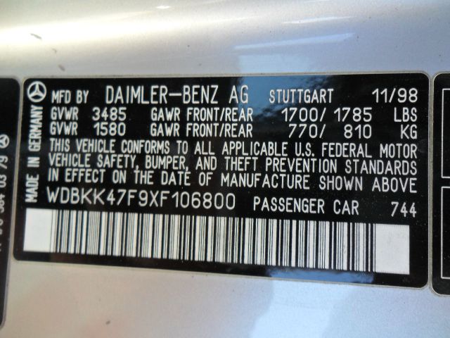 1999 Mercedes-Benz SLK-Class 2dr HB DSG Hatchback