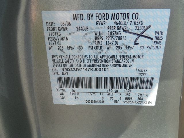 2007 Mercury Mariner 4DR SDN S AT