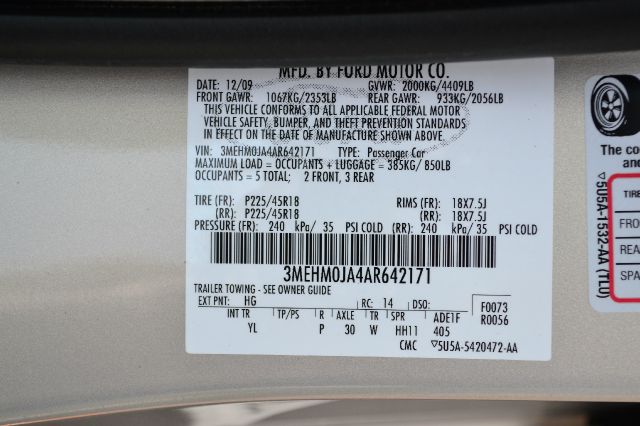 2010 Mercury Milan 3.5rl