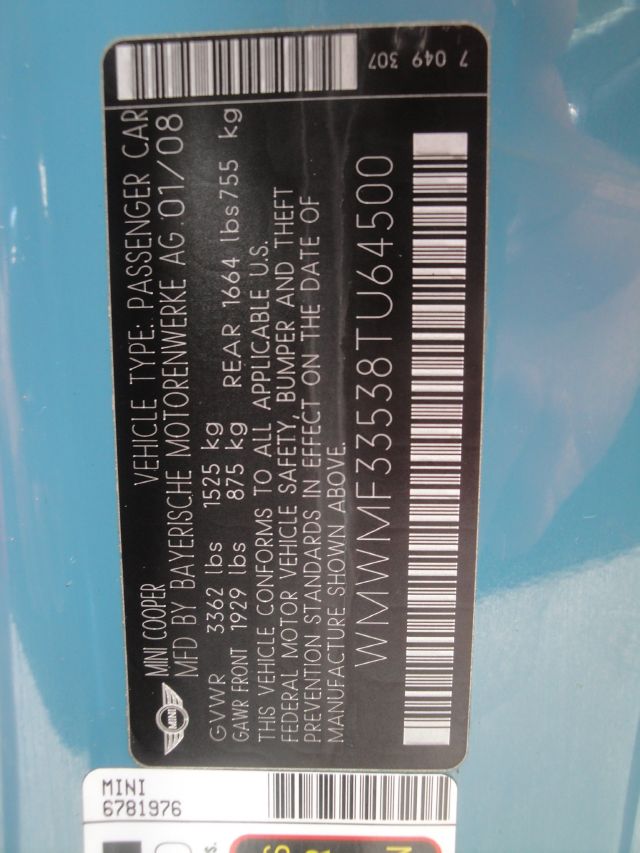 2008 Mini Cooper Base