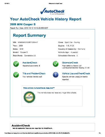 2009 Mini Cooper 3.5L R350 AWD
