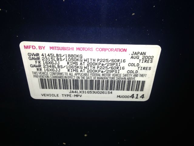 2003 Mitsubishi Outlander 3.0cl W/leath