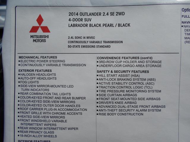 2014 Mitsubishi Outlander SE