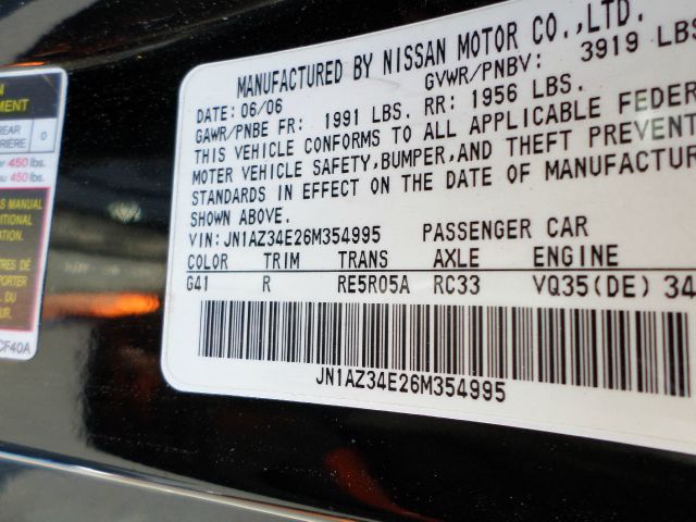 2006 Nissan 350Z 5DR 7-pass VAN I4 FWD