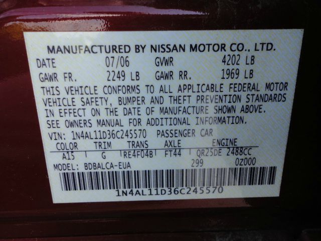 2006 Nissan Altima Unknown