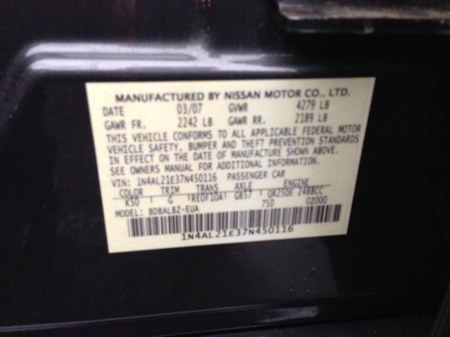 2007 Nissan Altima Pickupslt Quad Cab SWB 4WD 4x4 Truck