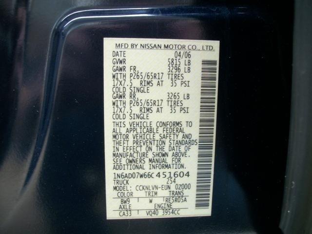 2006 Nissan Frontier X