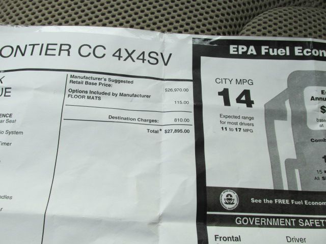 2012 Nissan Frontier 4WD Quad Cab 140.5 Laramie