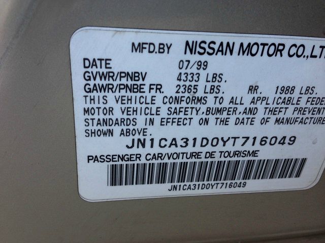 2000 Nissan Maxima 3.0 Quattro