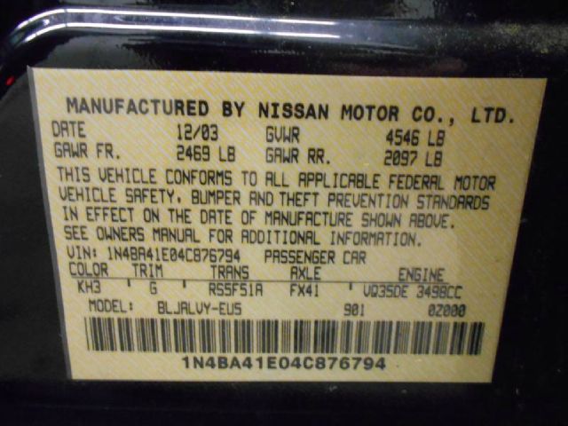 2004 Nissan Maxima SE