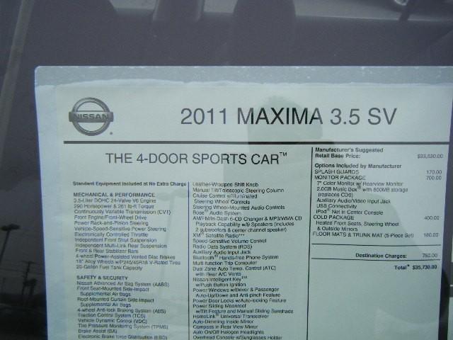 2011 Nissan Maxima Regular Cab 4-wheel Drive Work Truck