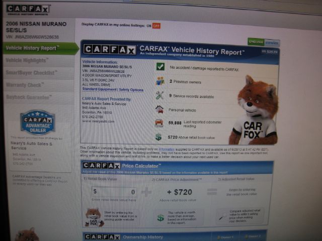 2006 Nissan Murano 2.5S ONE Owner