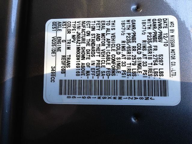 2011 Nissan Murano 2.5S ONE Owner