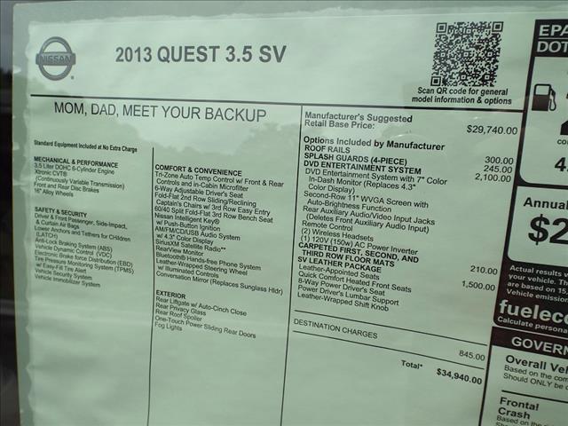 2013 Nissan Quest 4.6L Eddie Bauer