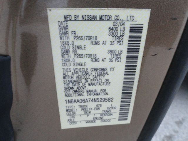 2004 Nissan Titan SL K-15