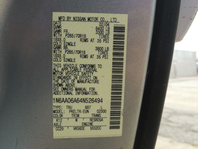 2004 Nissan Titan SL K-15