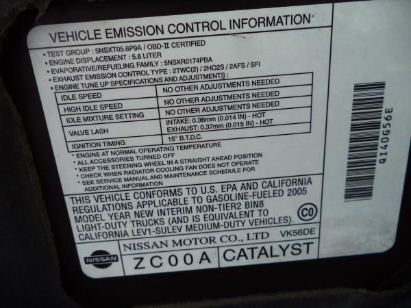 2005 Nissan Titan Unknown