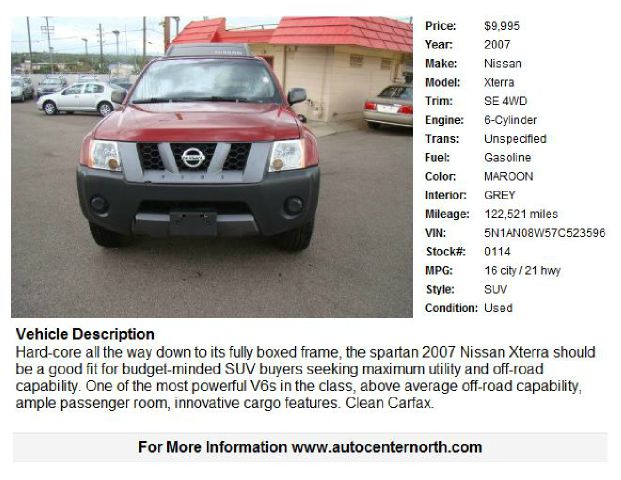 2007 Nissan Xterra EX-L W/ DVD System