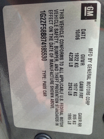 2007 Pontiac G6 3rd Row Seating 24 Chrome Wheels