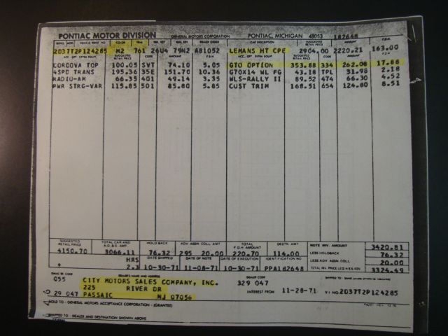 1972 Pontiac GTO Unknown
