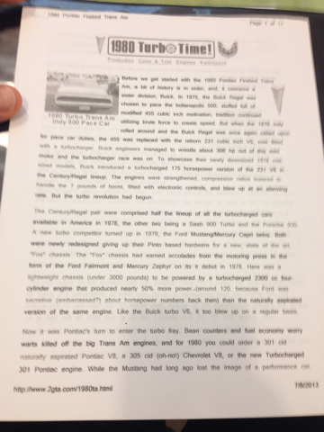 1980 Pontiac TRANS AM Unknown