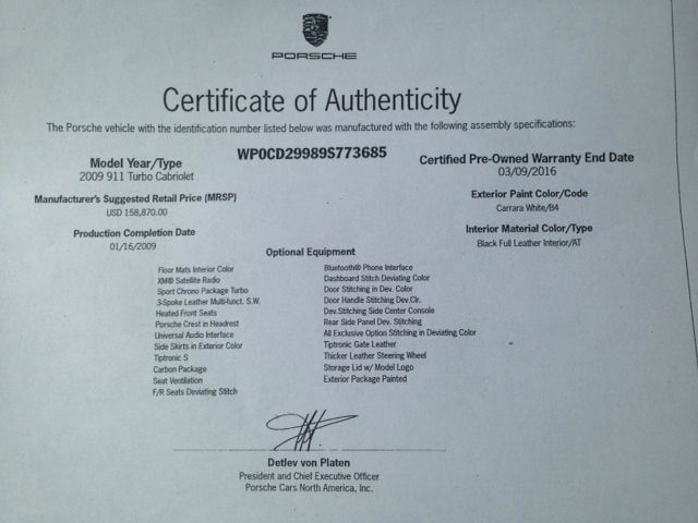 2009 Porsche 911 4dr 2.5L Turbo W/sunroof/3rd Row AWD SUV