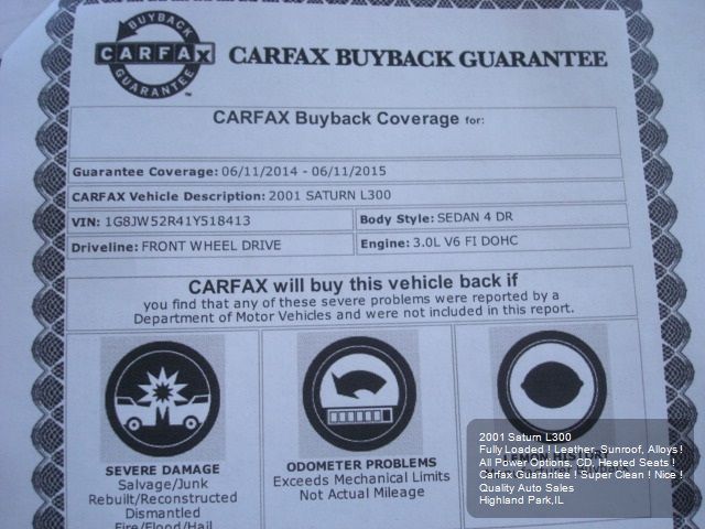 2001 Saturn L-Series T6 AWD 7-passenger Leather Moonroof